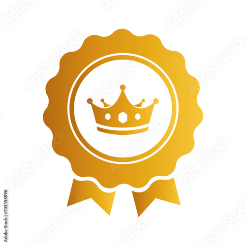 Loyalty customer sign golden icon vector design
