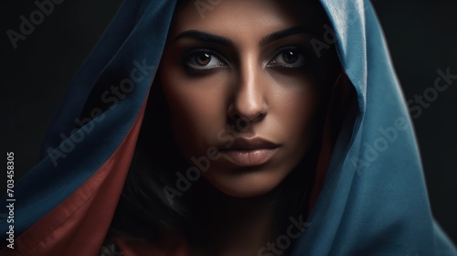 Obraz na płótnie A woman in an Arabian cape w salonie