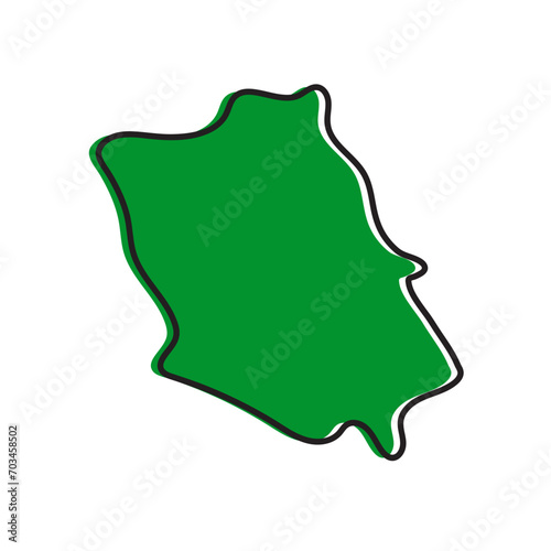 kalutara district of Sri lanka vector map illustration. photo