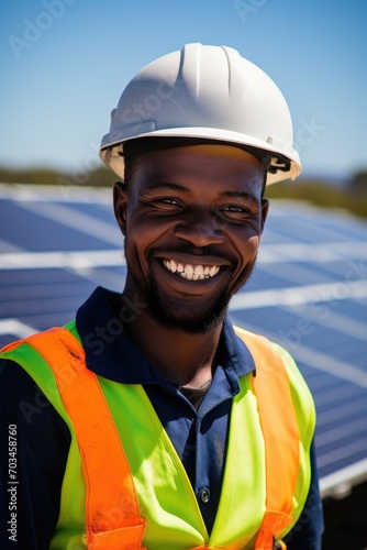 Portrait of a solar farm wo...