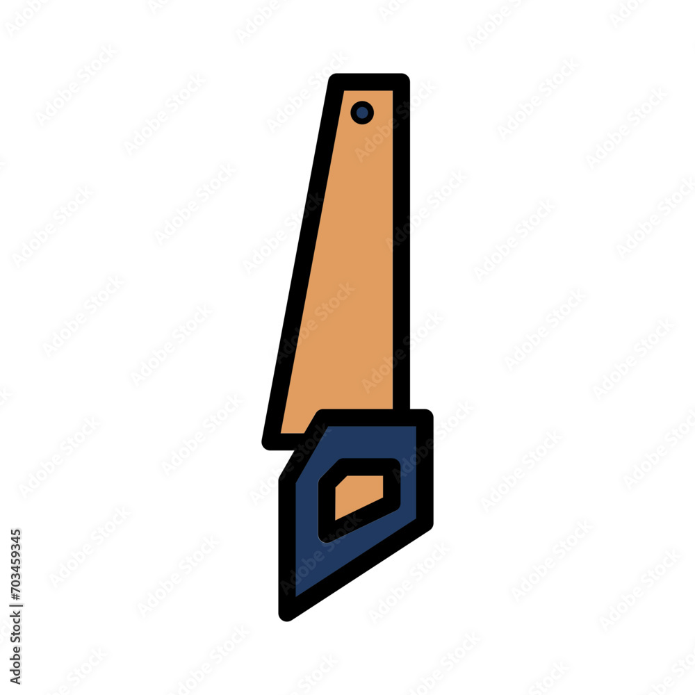 Saw Tools Wood Filled Outline Icon Saw Tools Wood Filled Outline Icon