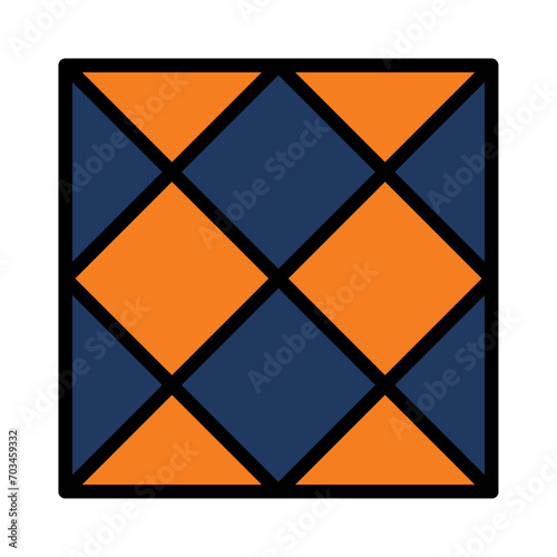 Pattern Floor Wood Filled Outline Icon
