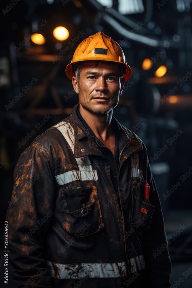 Portrait of a oil rig worker Portrait of a oil rig worker