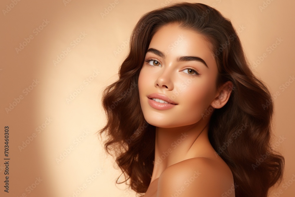 Portrait of beautiful young woman with clean fresh skin. Spa, healthcare. Portrait of beautiful young woman with clean fresh skin. Spa, healthcare.