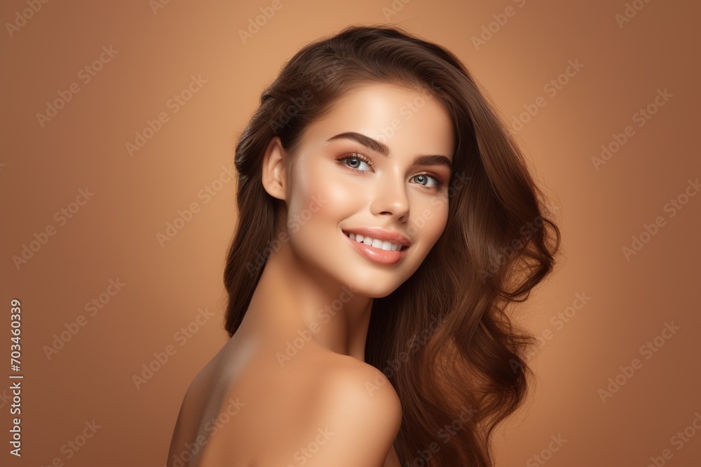 Portrait of beautiful young woman with clean fresh skin. Spa, healthcare. Portrait of beautiful young woman with clean fresh skin. Spa, healthcare.