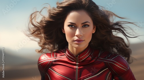 A beautiful woman is a superhero