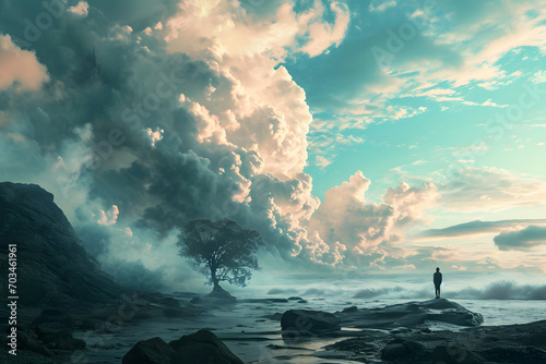 Surreal and dreamlike landscapes with a digital twist