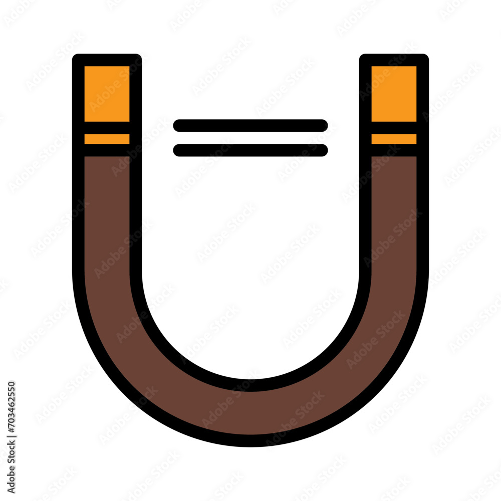 Magnet Physics Tools Filled Outline Icon Magnet Physics Tools Filled Outline Icon