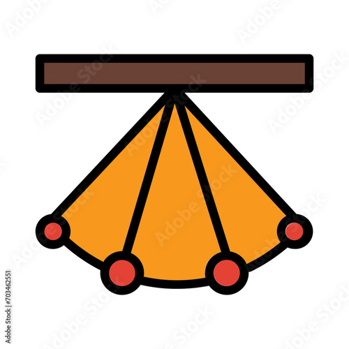 Physics Swing Swinging Filled Outline Icon