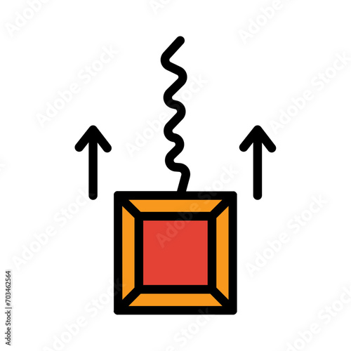 Physics Return Spring Filled Outline Icon