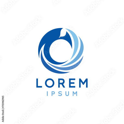 Dragon Water Logo Template
