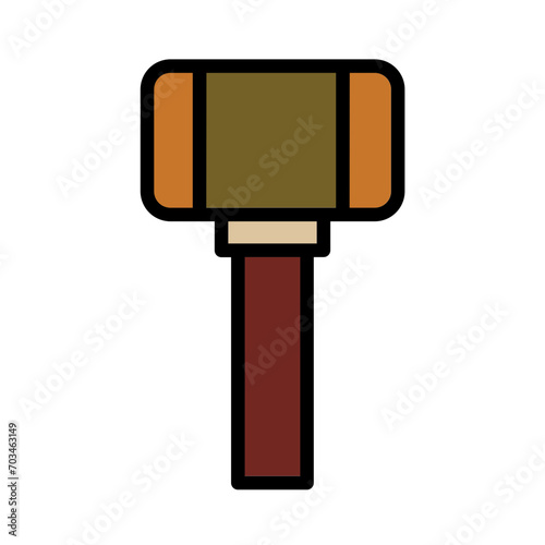 Anvil Sword Hammer Filled Outline Icon