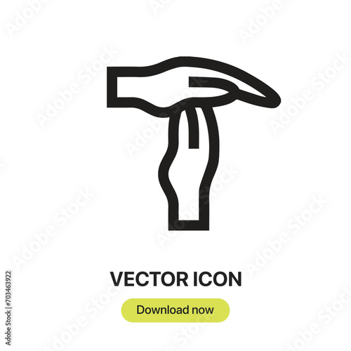 Time Out icon vector. Linear-style sign for mobile concept and web design. Time Out symbol illustration. Pixel vector graphics - Vector.