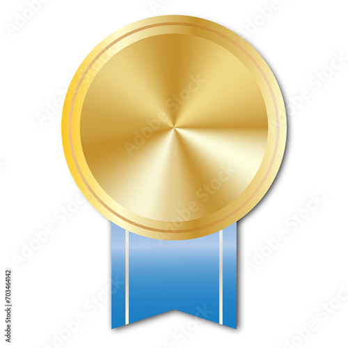 Elegant gradient gold medal design