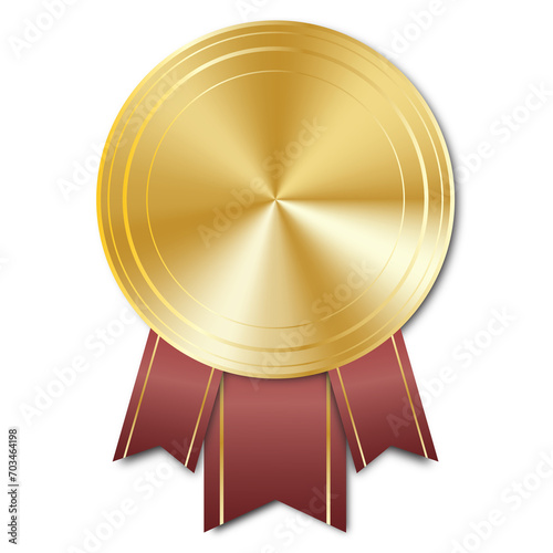 Elegant gradient gold medal design