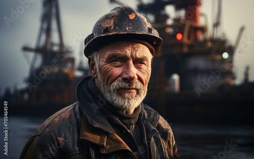 Portrait of a oil rig worker © piai