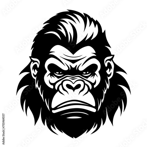 Majestic Gorilla Head Vector