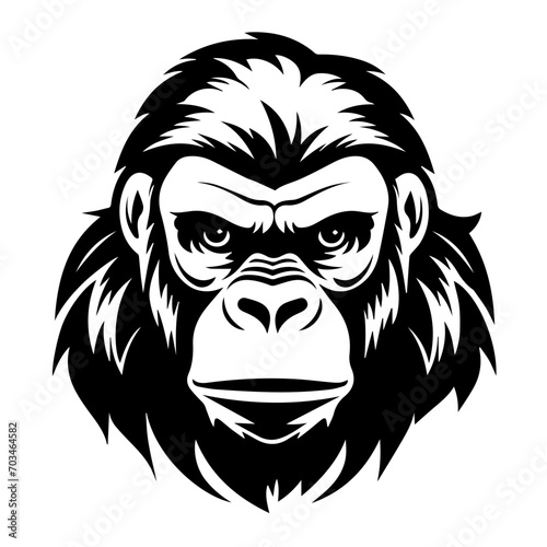 Majestic Gorilla Head Vector