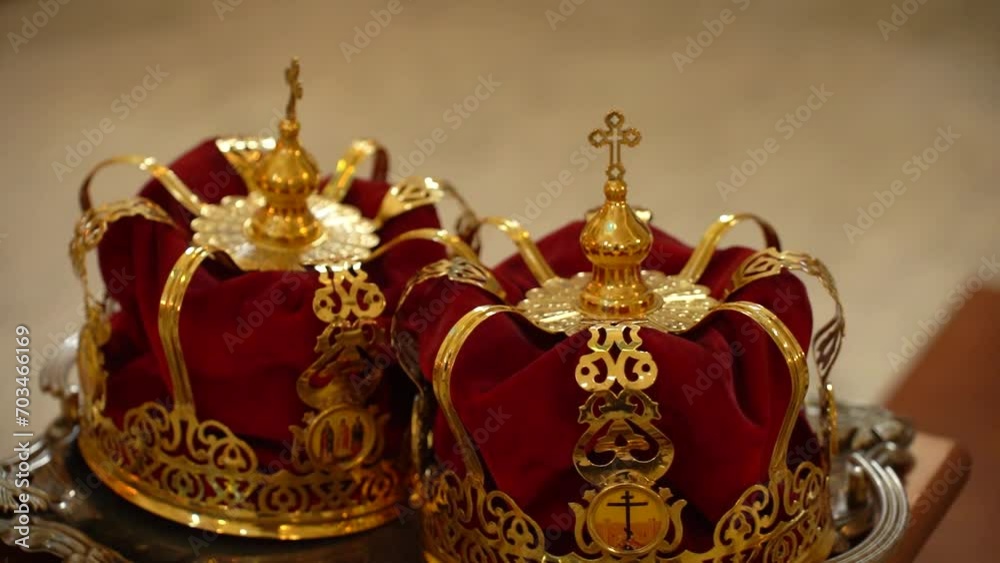Church crowns for weddings on the table