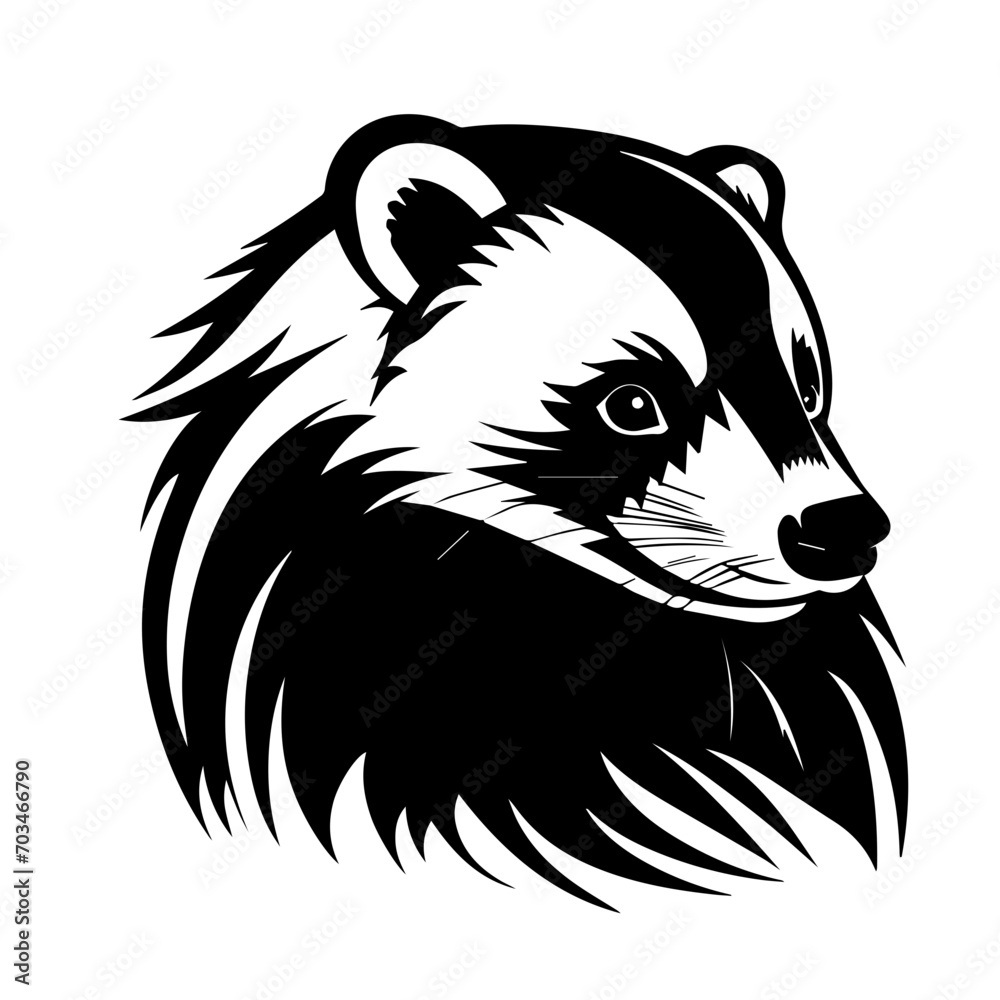 Fierce Honey Badger Wildlife Vector Fierce Honey Badger Wildlife Vector