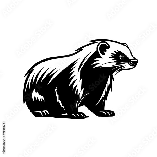 Fierce Honey Badger Wildlife Vector