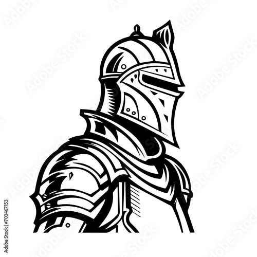 Medieval Knight in Armor Vector Illustration photo