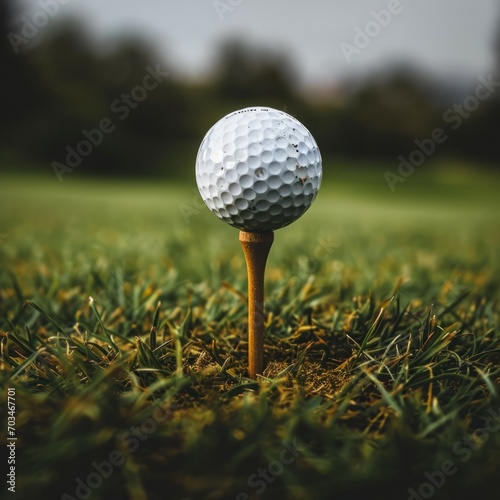 Drive into Success: The Lone Golf Tee Stands Ready