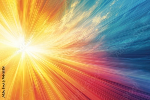 Vibrant Sunrise Abstract Background, New Beginnings Concept