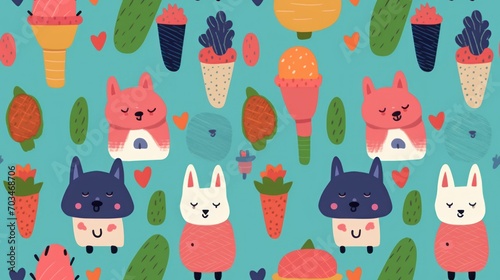 Fun and adorable patterns suitable for children's products and nursery decor