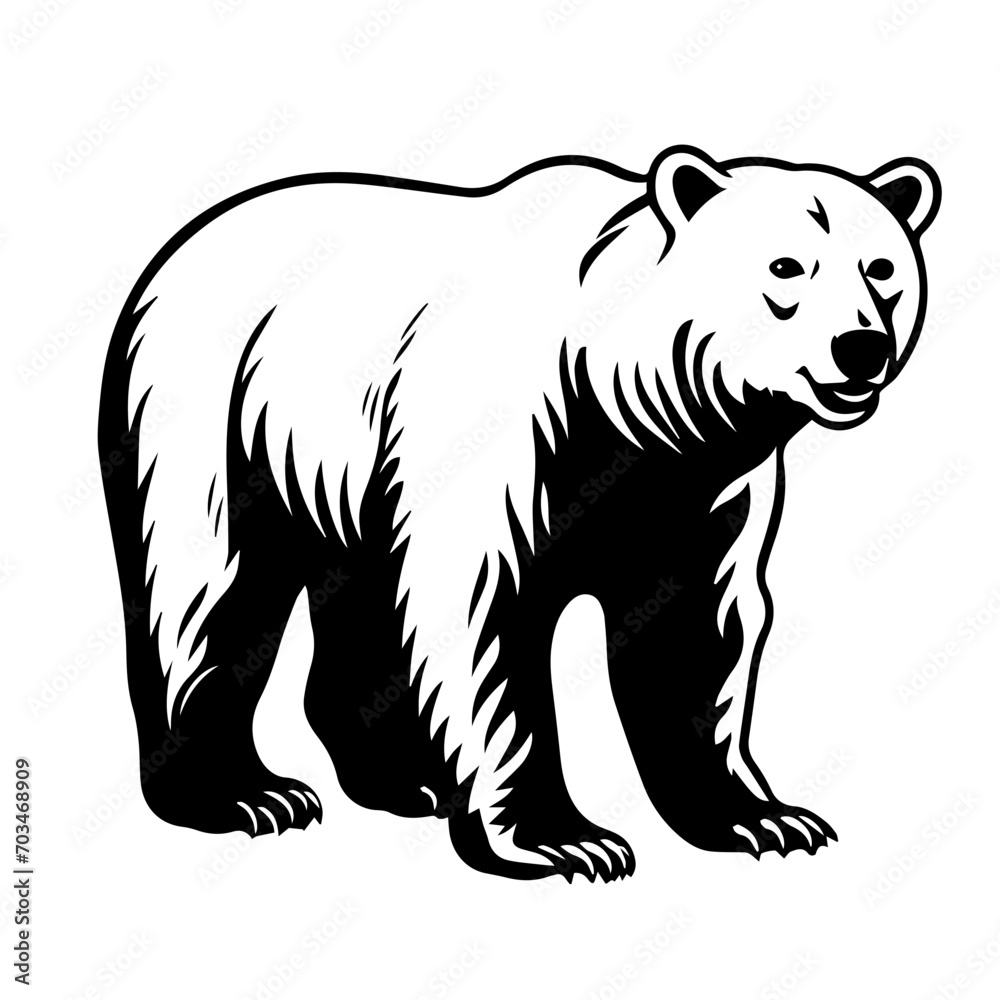 Majestic Polar Bear Vector Illustration Majestic Polar Bear Vector Illustration