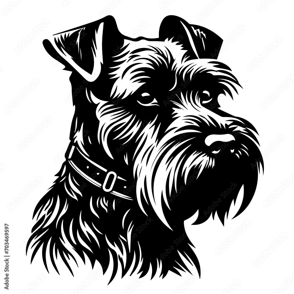 Loyal Schnauzer Dog Breed Vector Art Loyal Schnauzer Dog Breed Vector Art