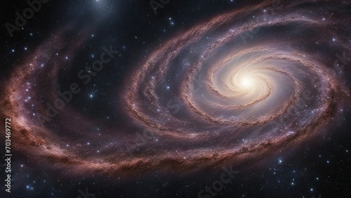 spiral galaxy in space 15  A celestial view of the starfield and galaxy in outer space.  