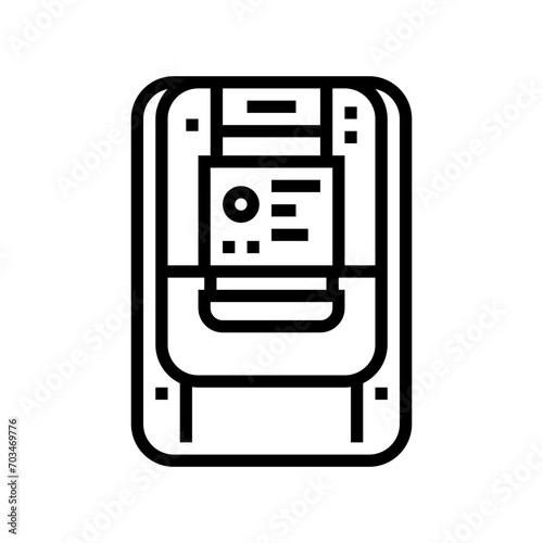 smart meters electric grid line icon vector. smart meters electric grid sign. isolated contour symbol black illustration