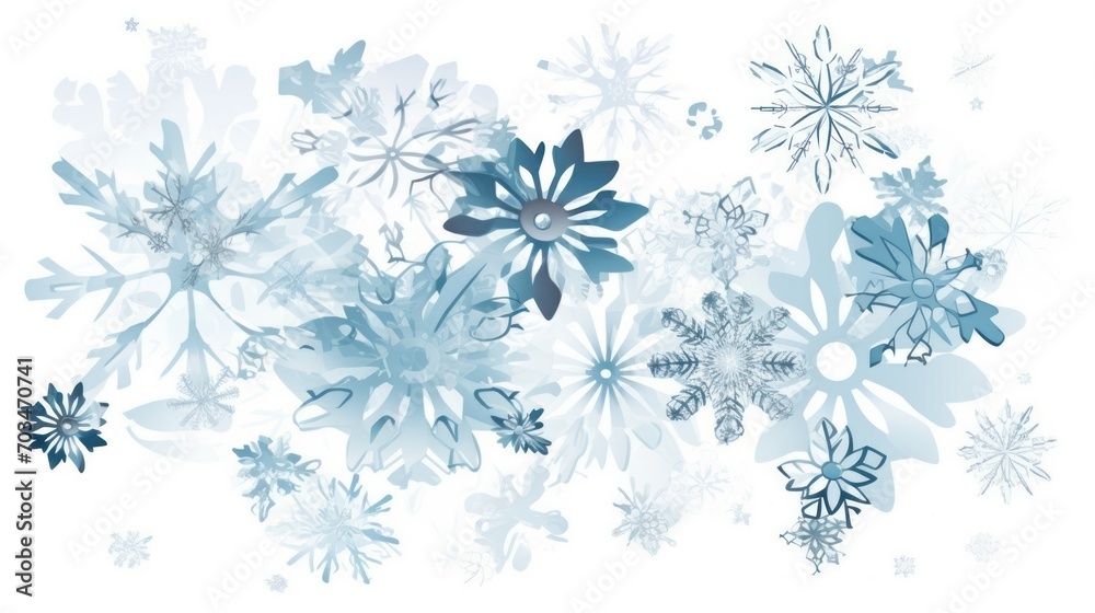 Pattern Snowflakes gently fall from the sky