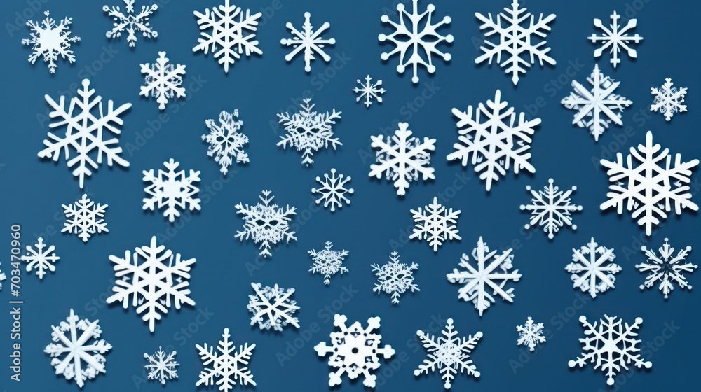 Pattern Snowflakes gently fall from the sky Pattern Snowflakes gently fall from the sky