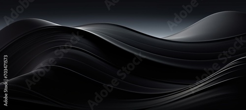 Abstract black wavy background texture pattern with elegant curves and intricate design