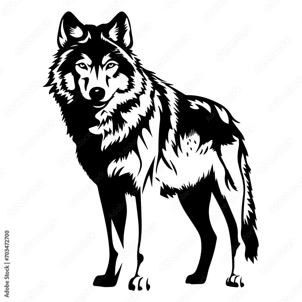 Majestic Wolf Vector Majestic Wolf Vector