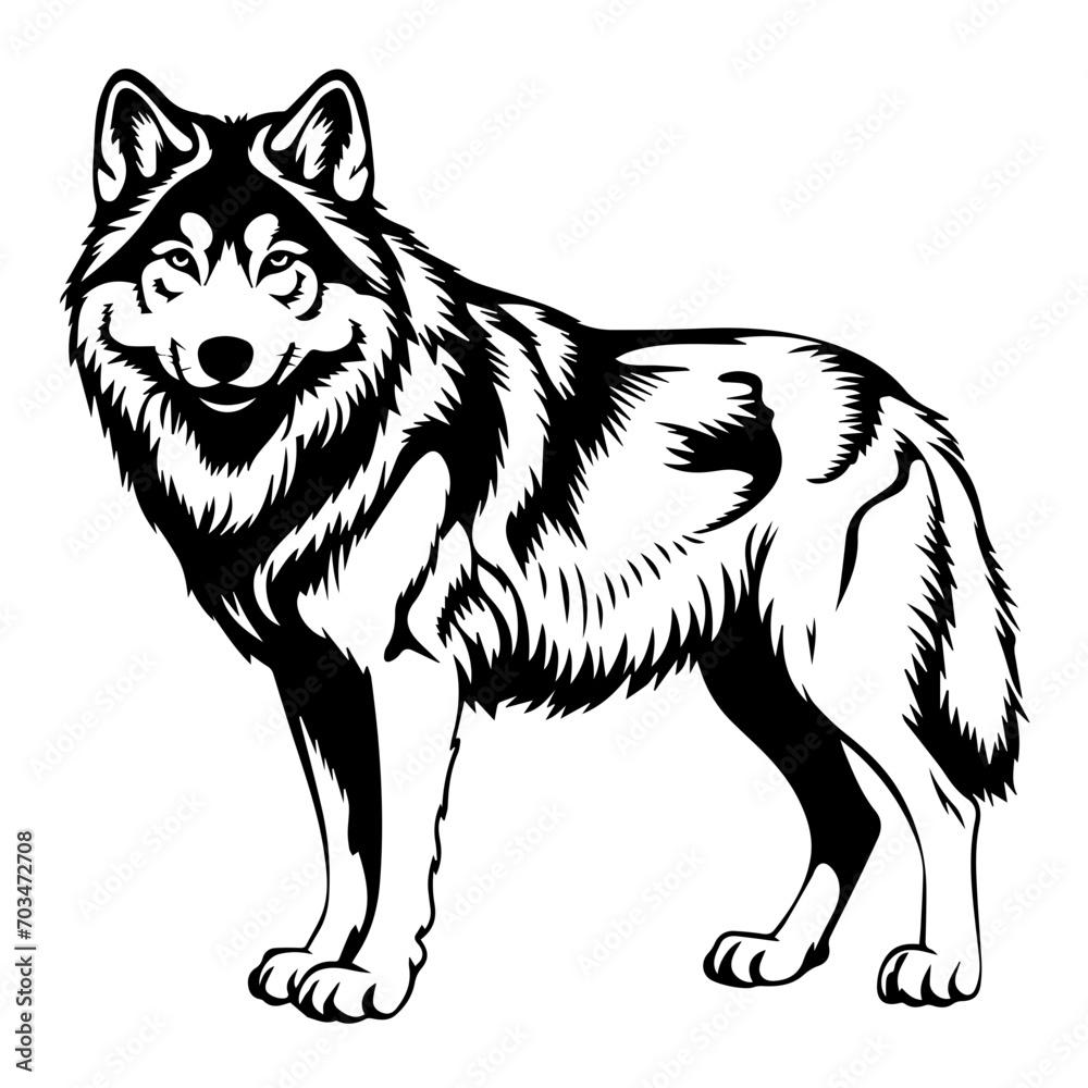 Majestic Wolf Vector Majestic Wolf Vector