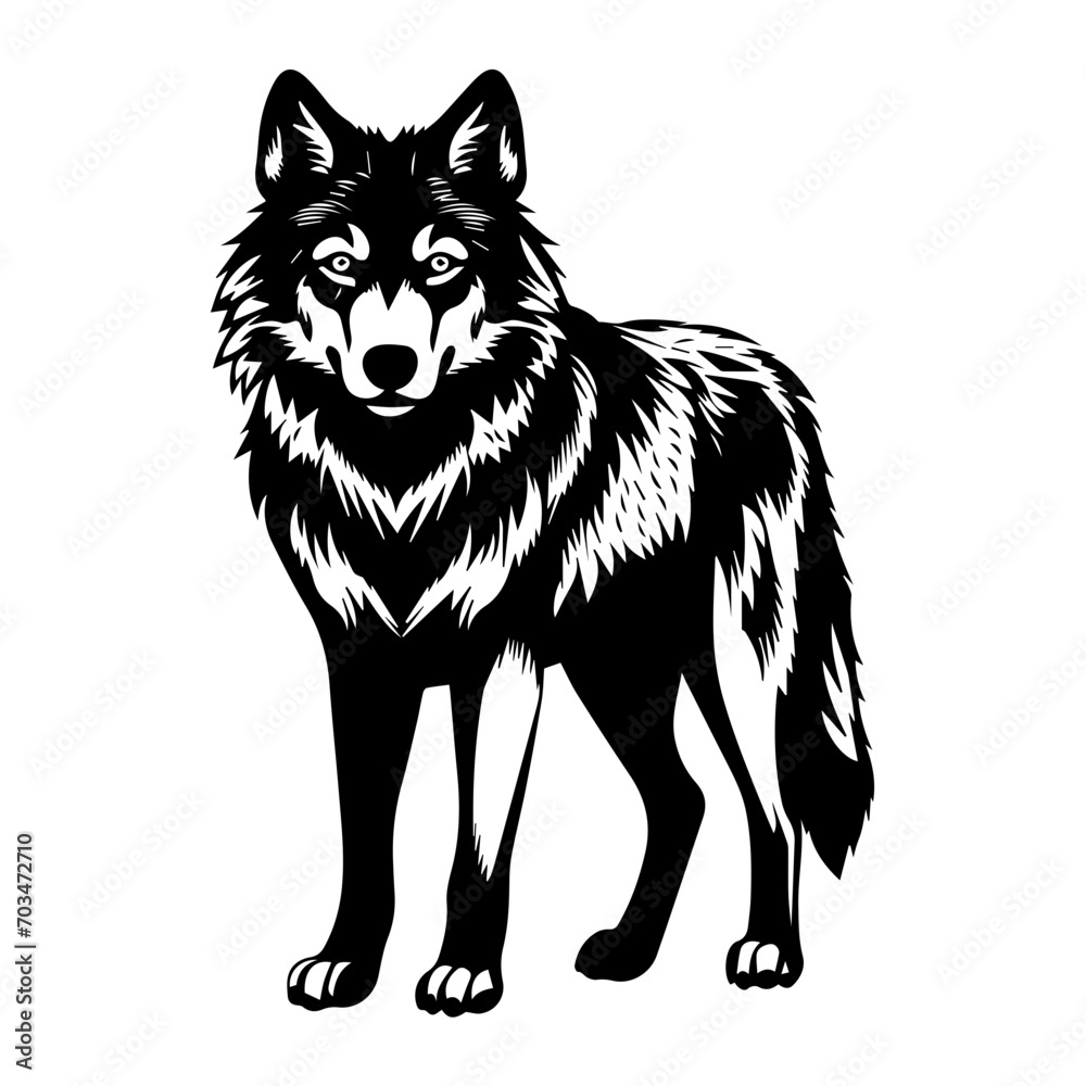 Majestic Wolf Vector Majestic Wolf Vector