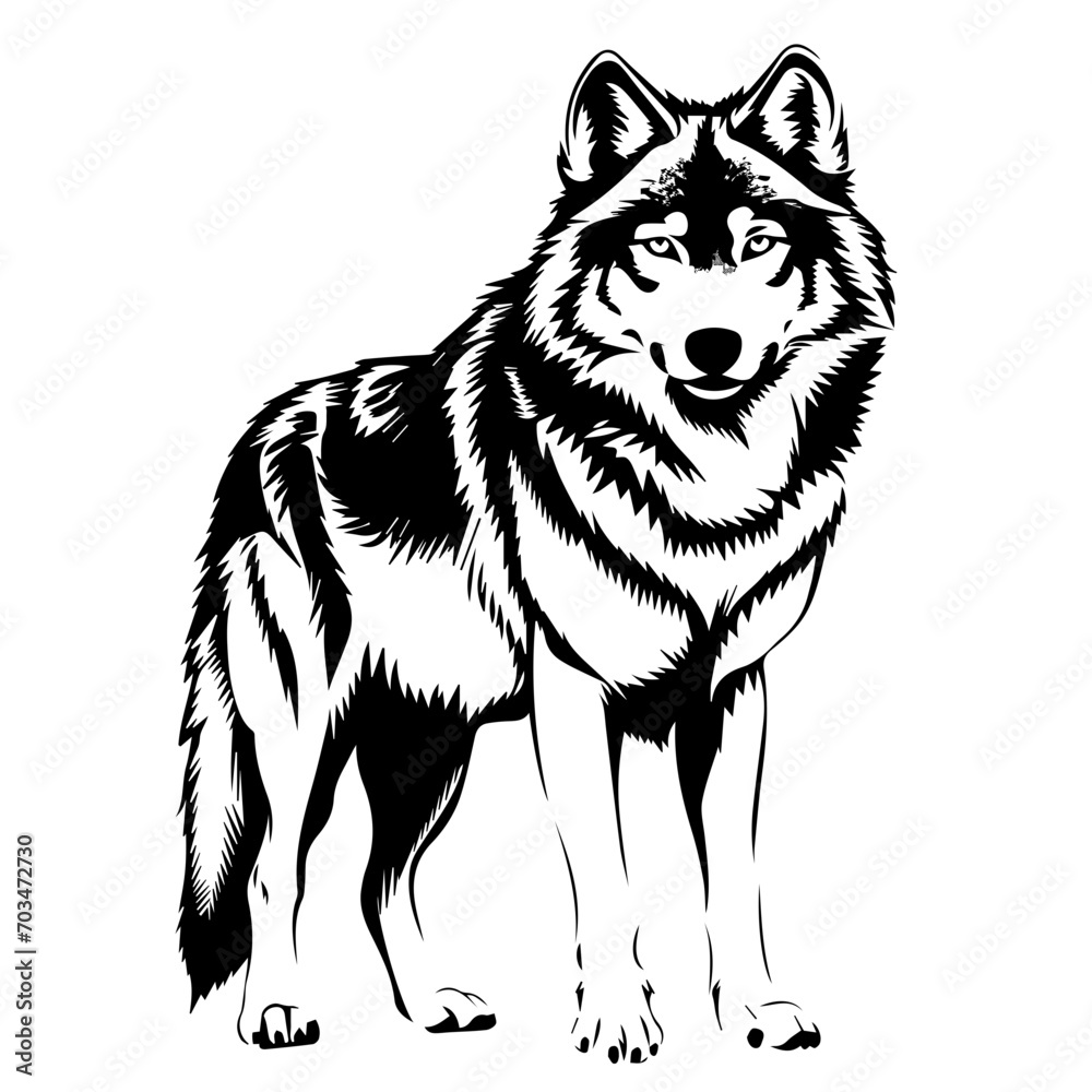 Majestic Wolf Vector Majestic Wolf Vector