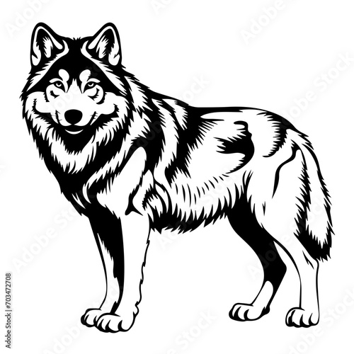 Majestic Wolf Vector