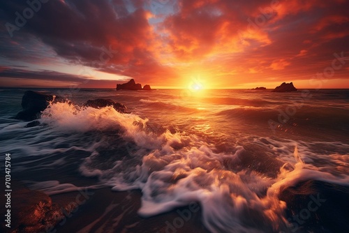 sunset over the sea © Malaika