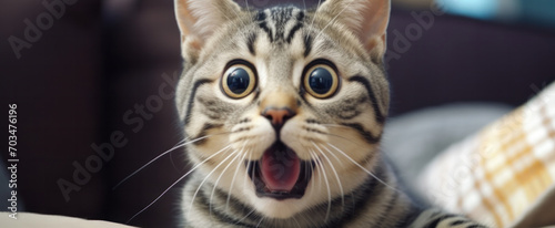 surprised cat make big eyes. American shorthair surprised cat or kitten funny face big eyes, cute, domestic, kitten, feline, Emotional surprised, kitty, wow