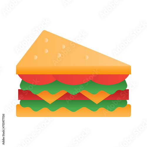 Sandwich icon in gradient fill style with high vector quality suitable for ui and spring needs