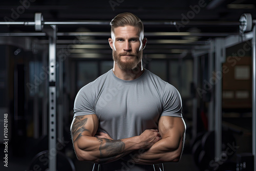 Experience the intensity of fitness commitment through this gym portrait, highlighting a young man's journey in strength and wellness.