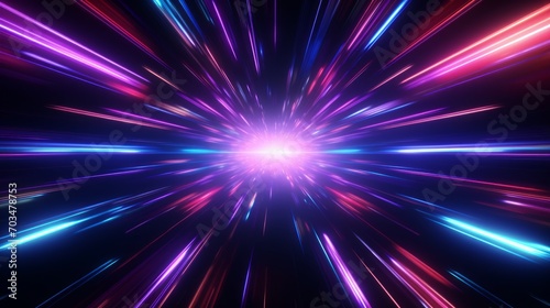 abstract flight retro neon hyper warp space tunnel © Rebel