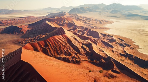 Endless Crimson Waves  Namib s Desert from Above