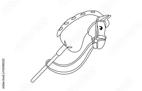 Hobbyhorse. Horse. Head. One line