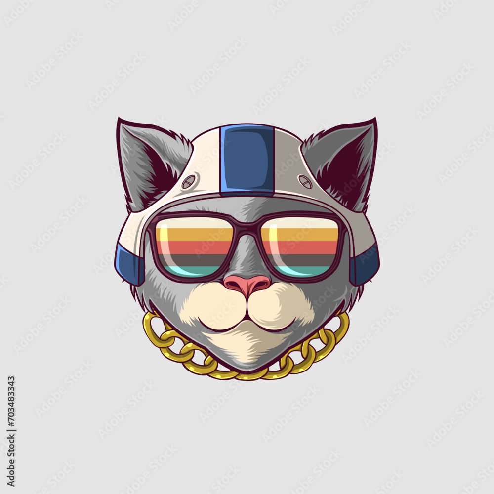 Cute Cat  Vector Illustration