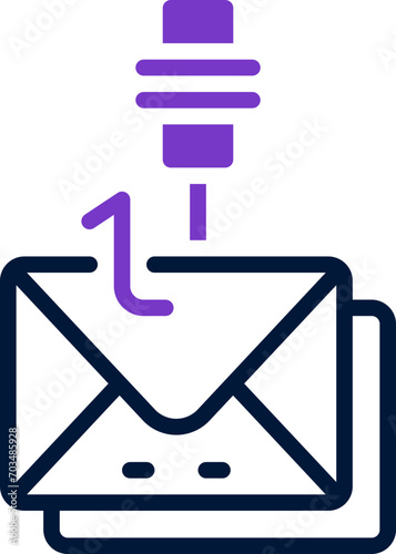 email phishing icon. vector dual tone icon for your website, mobile, presentation, and logo design.